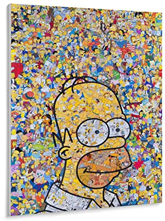 Puzzles 1000 Teile Zusammenbau Von Bild S Kunst Die Simpsons Schreien Anime Cartoon Comics Simpson Für Erwachsene Kinder Spiele Lernspielzeug（50x70cm）-470