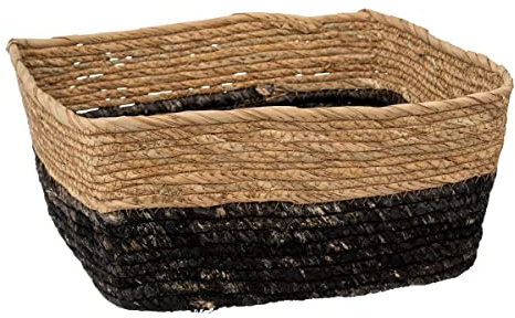 Aufbewahrungsbox, 31 x 15 cm, geflochten, Schwarz, Schwarz