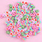 YIEUR 300 Stück Polymer Clay Perlen Obst Herz, 9mm lose Weiche Keramik Bunte Ton Perlen mit loch, Herzchen Heishi beads Zum Auffädeln für DIY Handwerk Herstellung (Herz)