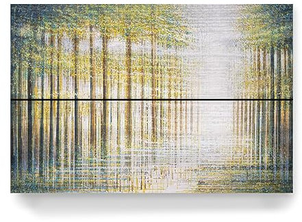 artboxONE Holzbild 30x20 cm Natur Lichttanz durch den Wald von Künstler Marc Todd