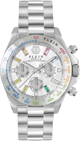 Philipp Plein Damen Uhr Analog Quarz Chrono NOBILE Lady PWSBA0123 Edelstahl
