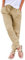 Hose Damen Sommer Casual Baumwolle Leinen Stoffhose Einfarbig Freizeithose Stretch Leicht Leinenhose Straight Leg Hose und Taschen (Z Khaki, M)