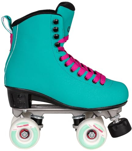 Chaya Rollschuhe Melrose Deluxe Turquoise - Roller Skates für Damen und Herren im Retro-Look für Roller-Disco - Roll-Schuhe in Turquiose
