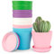 Blumentöpfe 10cm Mit Untersetzer - Kleine Anzuchttöpfe, Pflanzentopf, Untertopf - Bunt, Kunststoff, Plastik