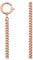 REGENT Herren Taschenuhr Kette 6 mm Breite 31 cm Länge mit Karabiner Flachpanzer Rosegold PS-03