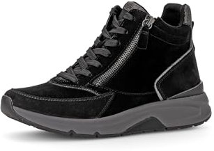 Gabor Damen Schnürstiefeletten, Frauen Stiefeletten,Kurzstiefel,uebergangsschuhe,uebergangsstiefel,schnürboots,schwarz/anthrazit,37.5 EU / 4.5 UK