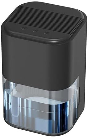 Dehumidifiers for Bedroom 600ml Small Dehumidifier for Home with 7 LED Lights, Ultra Quiet & Auto Shut off Dehumidifier for Bathroom Basement Closet Garage (black)