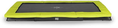 EXIT Toys Silhouette Sports Bodentrampolin - ø244cm - Rundes Inground Gartentrampolin Outdoor - für Personen ab 14 Jahren - Mit Fußschutzsystem - Sicherer Einstieg - Gute Sprungkraft - Grün