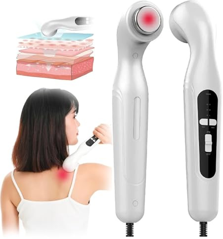 Appareil de physiothérapie à ultrasons,chronométrage de 15 minutes + 3 vitesses réglables,appareil de massage musculaire pour soulager les douleurs corporelles,zone de rayonnement efficace:4 cm²