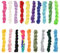 20 PCS Premium Silk Nylon Cord, 1mm Beading String, Chinese Knotting Cord Polyester Cord, Kumihimo Macrame Thread Cord for Bracelet Jewelry Making (20 Colors, 27m Each Color)