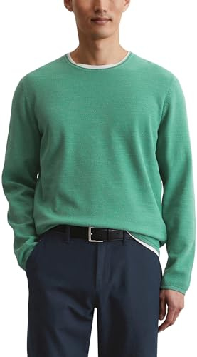 Marc O'Polo Herren Strickpullover aus Bio-Baumwolle mit Piqué-Struktur