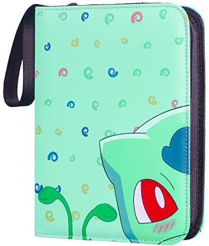 Sammelalbum für Pokemon, Karten Sammelalbum Passt für 400 Karten mit 50 Abnehmbaren Hüllen, Sammelkarten Album Sammelmappe Karten Ordner Heft Buch Binder für Pokemon TCG Karten