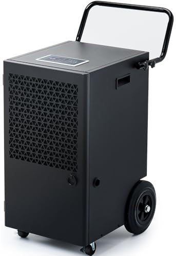 Lapsight 90L/Day Commercial Dehumidifier with Pump: Smart Dehumidifier with Drain Hose for Spaces up to 300m²/600m³, Dehumidifiers for Home, Basements, Industrial Spaces, Warehouse
