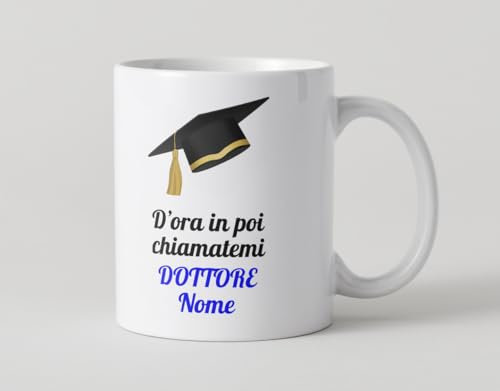 VARZI Tazza Personalizzata Laurea Donna E Uomo Idea Regalo Festa/Tesi Personalizzabile con Nome 1956 (Uomo)
