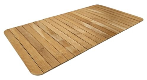 Sofatablett flexibel Bambustablett Bambus Natur anthrazit Armlehnen Schoner (Natur)