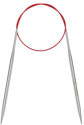 Coopay Rundstricknadeln 4,0mm, Stricknadeln Rundstricknadel 60cm aus Edelstahl mit Flexiblem Kabel, feste Metall-Rundstricknadel für Dicke & Feine Wolle Stricken Socken, Pullover, Handschuhe, Schal