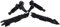 Set di serratura inferiore del cofano anteriore e maniglia di sblocco, materiale ABS, for Smart, for Fortwo 451, 2013, 2014