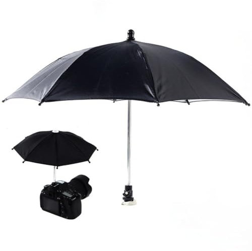 Mini Camera Hot Shoe Umbrella, Camera Rain Umbrella Camera Rain Cover Protector Sunshade Tripod Umbrella for Outdoor Photographing