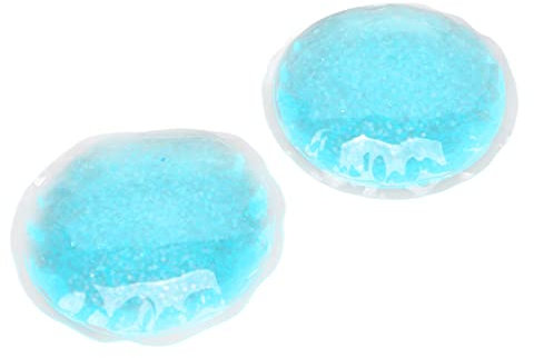 Generic Almohadillas de Gel Ocular Reutilizables, Almohadillas de Enfriamiento de Ojos Azules de Hinchazón Redondo para Alivio del Ojo 1 par de Compresa Fría Caliente para Mujeres