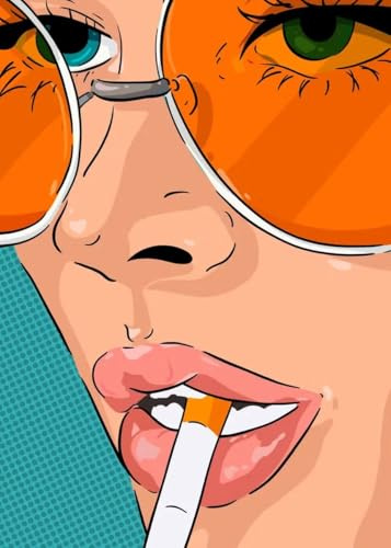 XZSFD NBGEA Roy Lichtenstein Poster Farbdrucke Abstrakte Wandkunst Menschen Bild《Sexy Mädchen》Roy Lichtenstein Leinwand Gemälde Für Home Decor 40x60cm Ungerahmt