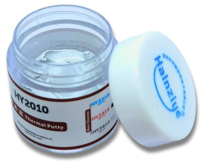 Halnziye HY2610 (2010 Series) 10.0W/mK Wärmeleitkitt – Thermal Putty/Flüssiges Wärmeleitpad – 20g mit Spatel – Alternative zu Wärmeleitpads
