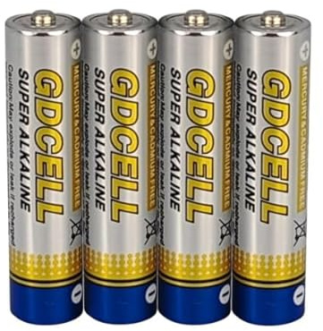 GDCell, 1.5V, AAA Batteries, Alkaline, 4-Pack, Non-Rechargeable, for Remote Controls, Toys, Portable Gadgets, Flashlights - #3536