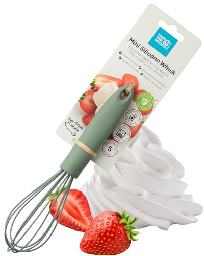 Taylor's Eye Witness Mini Whisk - Sage Silicone Whisk for Cooking & Baking, Non-Scratch Balloon Head. Dishwasher Safe Milk and Egg Beater. Perfect for Whisking, Beating, Stirring Sauce