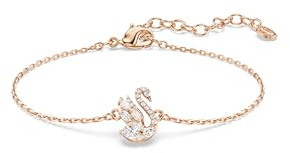 Swarovski Swan Kollektion, Gemischte Schliffe, Schwan, Weiß, Roségoldfarben beschichtet