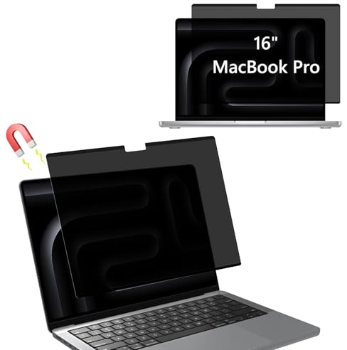 MokaZii Magnetischer Blickschutzfilter für MacBook Pro 16 Zoll M5/M4 Max/M4 Pro/M3/M2/M1 (Pro/Max) (2026/2024/2023), Blendschutz Blaulichtfilter Sichtschutz Filter MacBook Pro 16.2 Privacy Screen