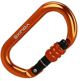 Zanthicia Screw Locking Key Chain Clip Hook Buckle Sturdy Lightweight High Load Bearing Climbing Carabiner Rope Key Chain Karabiner Clasp Climbing Gear Equipment