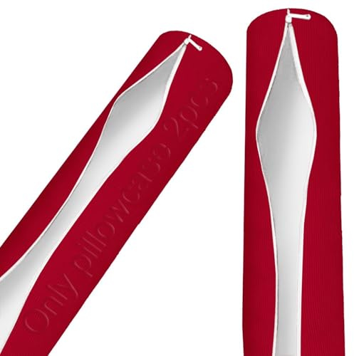 BLLMTEAR 2 Stück Nackenrollenbezug Bezug for Nackenrolle Nackenkissenbezug mit Reißverschluss for Kissenrollen aus Memory-Schaum und Nackenkissenrollen(14,2pcs:15x50cm)