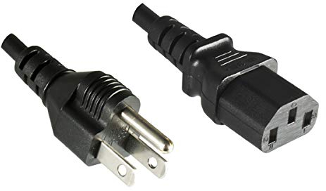 DINIC Stromkabel, Netzkabel für Amerika USA Typ B auf C13 Kaltgeräte (3,00m, schwarz)