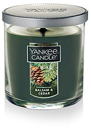 Yankee Candle Balsam & Cedar Scented, Classic 7oz Small Tumbler Single Wick Candle, Over 35 Hours of Burn Time