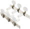 Schaller »LYRA MACHINE HEADS - NICKEL - BASEPLATE 3 - ACRYLIC - WHITE NYLON POSTS 10mm« Mechaniken für Konzert-Gitarre - Set mit 2 Stück