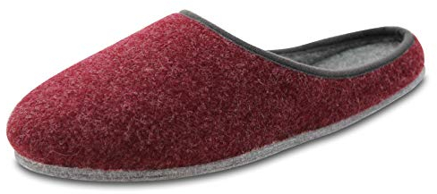 OLShop AG Damen Rot Filz Pantoffeln mit Filzsohle Gr. 40