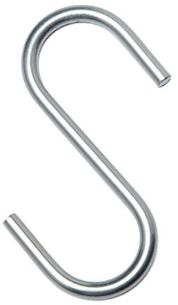 OLPRO 8 Pack of S Shaped Large Hooks Stainless Steel Metal Hangers - Ideal for Hanging Pots, Clothes, Metal Heavy Duty - Useful in Kitchen, Bathroom, Bedroom, Office, Garden