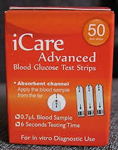 Icare Advance Blood Glucose Test Strips (50)