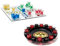 Relaxdays 2 TLG Trinkspiele Set, Drinking Ludo, Trink-Roulette, Saufspiel, Party-Spiel, Schnaps-Roulette, Erwachsene, je 16 Gläser