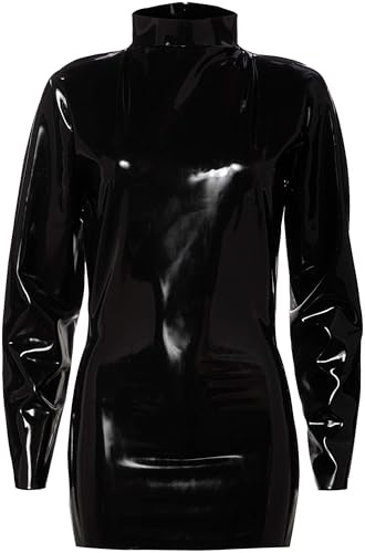 The Latex Collection Damen 29000841031 Rock, Schwarz (Nero 001), M EU