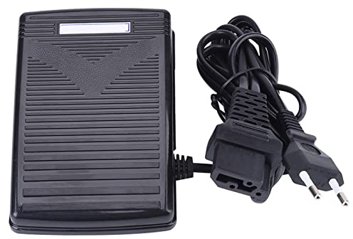 Hilitand Nähmaschine Fußschalter Pedal Elektronische Fußsteuerkabel Mit Netzkabel EU-Stecker 220V,Nähmaschinen und Zubehör