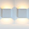 12W LED Wandleuchte Innen, 2 Stücke Wandbeleuchtung Up und Downlight Modern Design, 3000K Warmweiß High Bright Aluminium Wandlampe für Wohnzimmer, Schlafzimmer, Flur, Balkon, Treppen (Weiß)