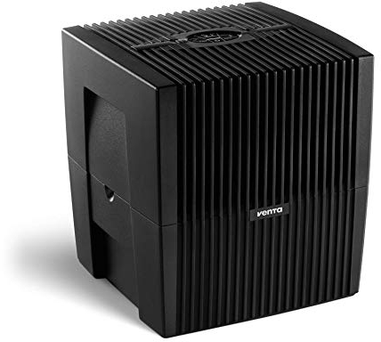 Venta LW25 Comfort Plus Humidifier in Black - Filter-Free Evaporative Humidifier for Spaces up to 485 ft²