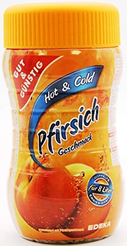 Gut & Günstig Hot & Cold Instantteegetränkgranulat Pfirsich, 12er Pack (12 x 400g)