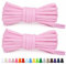 Stepace 2 Paia di Lacci Arrotondati da 60cm per Sneakers, Lunghezza 200cm 18 Colori, Lacci per Scarpe Rosa 120cm