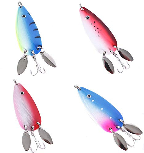 10x Blinker, 10cm, Gewicht 30gr mit Drilling Fisch-10xTLC010