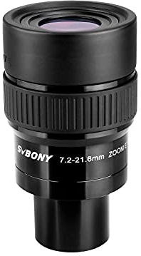 SVBONY SV191 Zoom-Okular für Teleskop, 7,2–21,6 mm Zoomobjektiv, kompatibel mit Teleskopen, die 3,2 cm Okulare akzeptieren