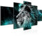 Runa Art - Bilder Löwe 200 x 100 cm 5 Teilig XXL Wanddekoration Design Schwarz Bunt 039551c