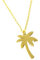 Kette Edelstahl Palme Blatt Baum Pflanze Urlaub Strand Anhänger golden Juvelato
