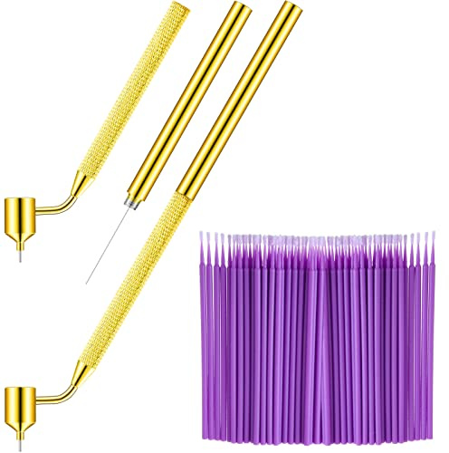 Tondiamo 100 Pack Touch up Paint Brushes 0.5mm Pen,Purple