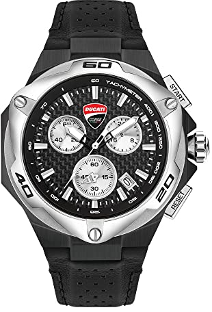 Ducati Herren Analog Quarz Uhr mit Leder Armband DTWGC2019001
